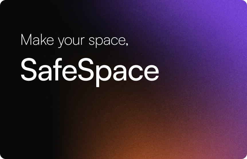SafeSpace logo with slogan